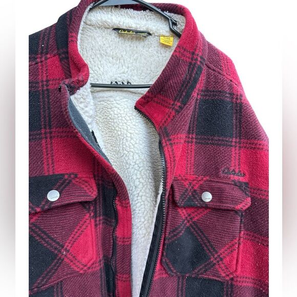 Cabelas Y2K Mens Sherpa Lined Hunting Coat Lumberjack Buffalo Plaid Size XL - Picture 5 of 14